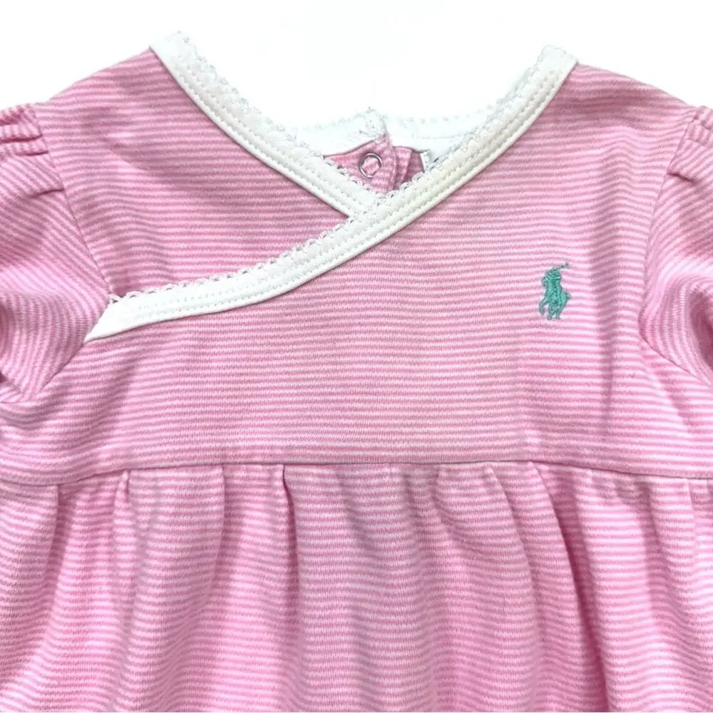 Ralph Lauren Striped Ruffle Coverall